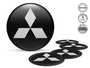 Mitsubishi Adesivo Silicone Stile Emblemi Cerchio Cupola